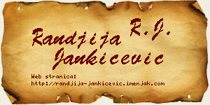 Ranđija Jankićević vizit kartica